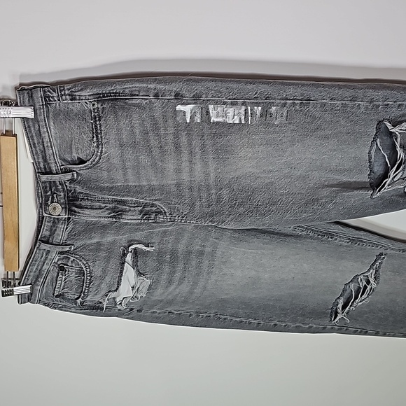 American Eagle gray size 10 comfort stretch highest rise boyfriend jeans - Picture 2 of 7